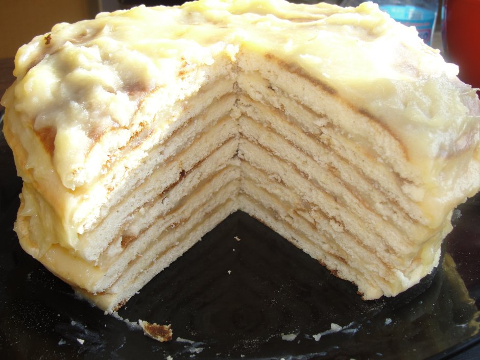 Торт Наполеон клубничный