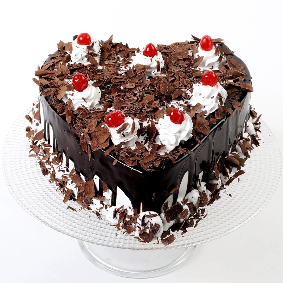 Черно-красное украшение торта