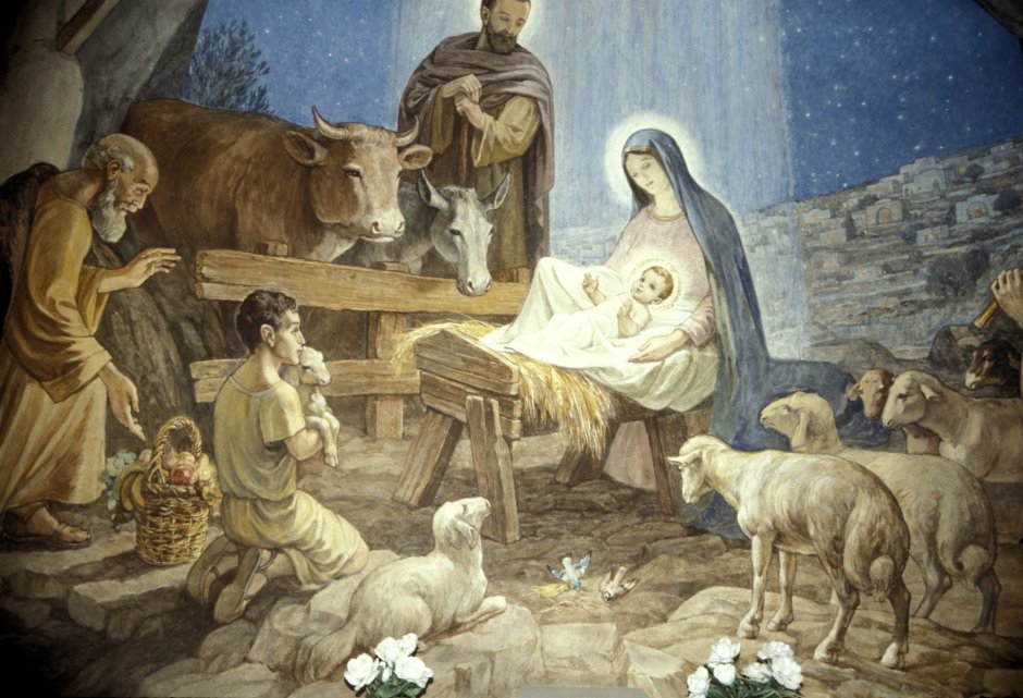 Джотто, Рождество Христово. Рождение Иисуса