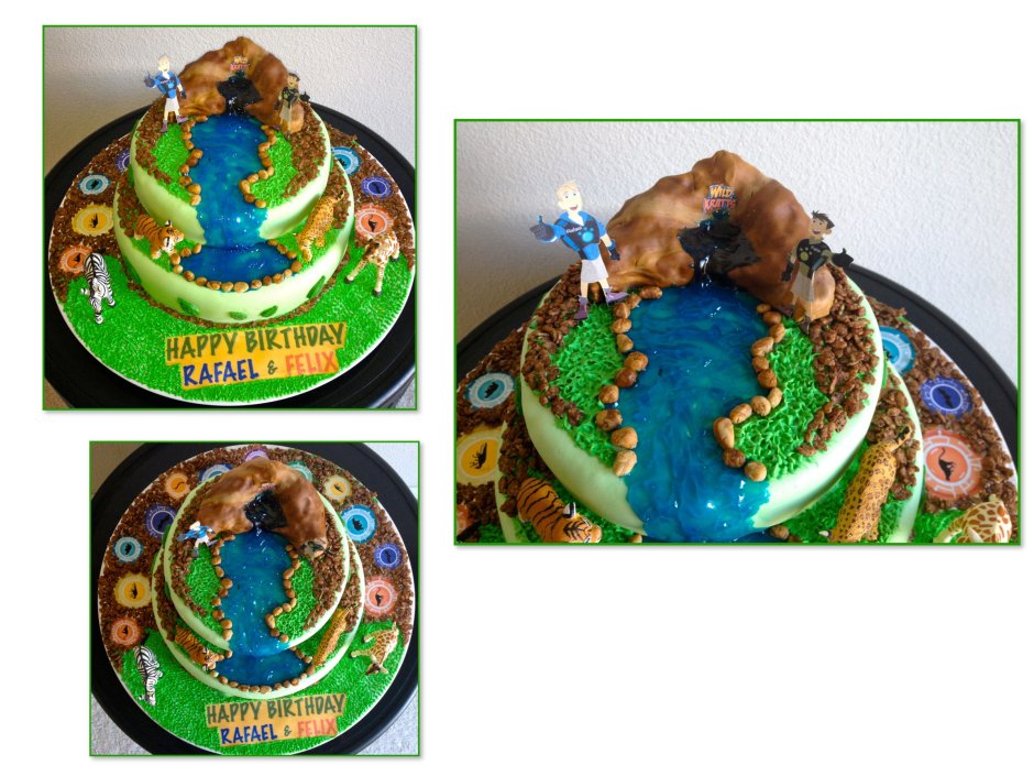Торт динозавры для мальчика без мастики