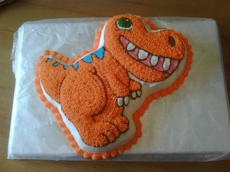 Торт Динозаврик из крема