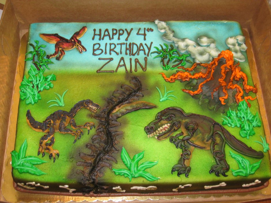 Боковина динозавры на торт
