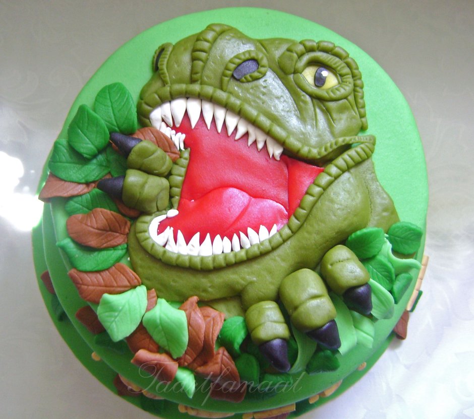 Динозавр Дино Тирекс торт