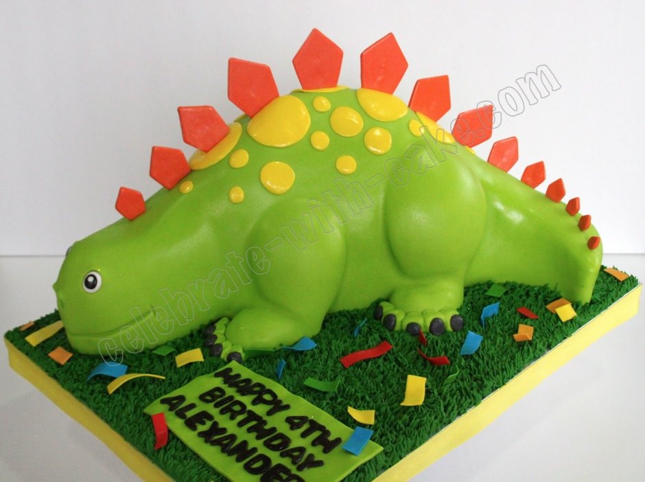 Макет для торта динозавры