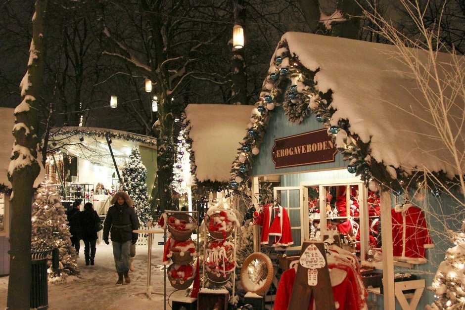 Копенгаген Дания Рождественская ярмарка