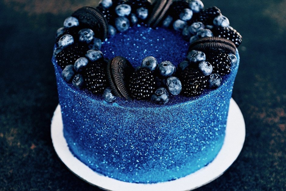 Темно синий цвет крема для торта