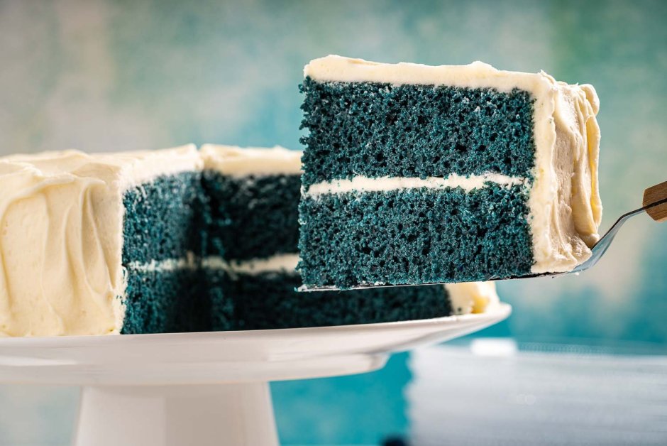 Голубой бархат торт
