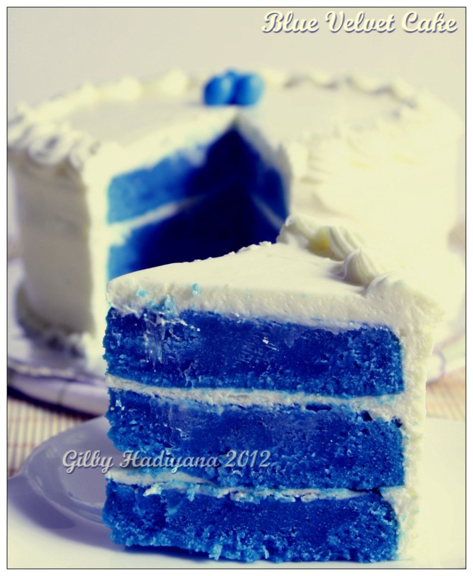 Торт с голубой начинкой