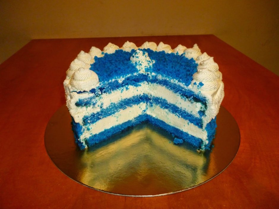 Начинка торта синего цвета