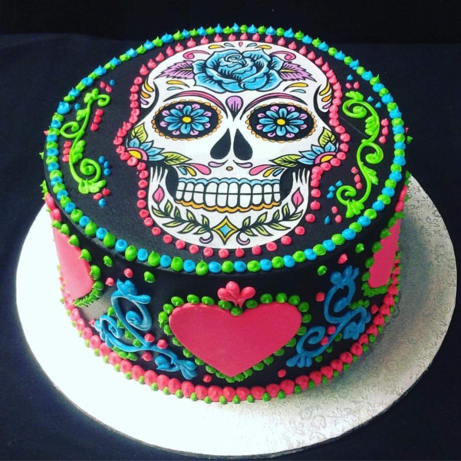 Мексиканский череп торт
