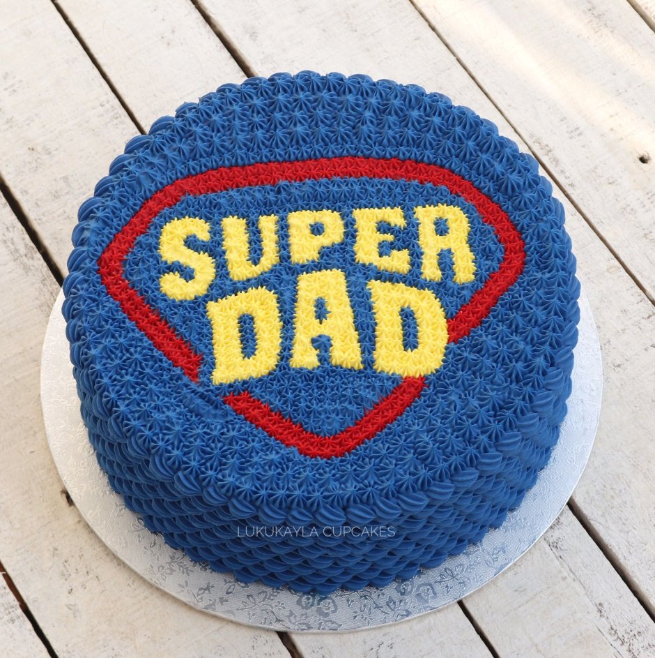Торт на день рождения супер папа