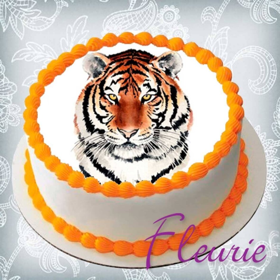 Торт с тигром пантерой