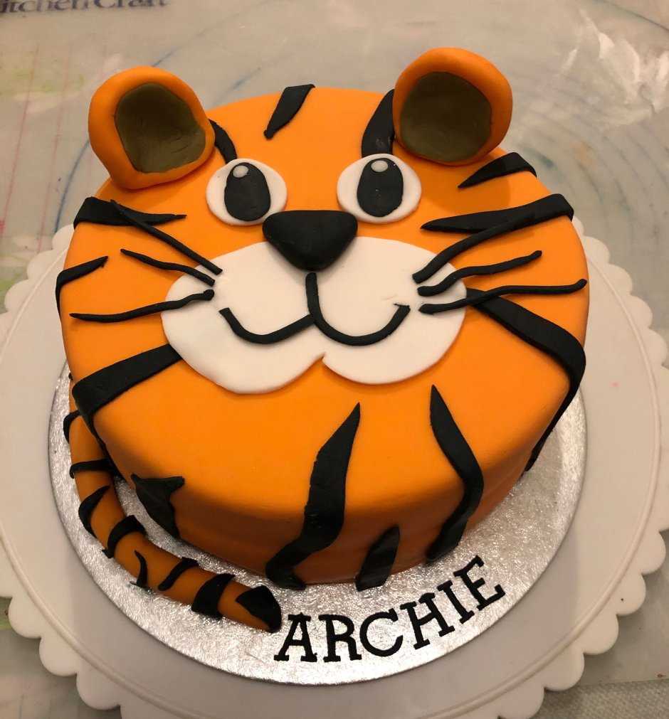 Картинка на торт тигр для печати