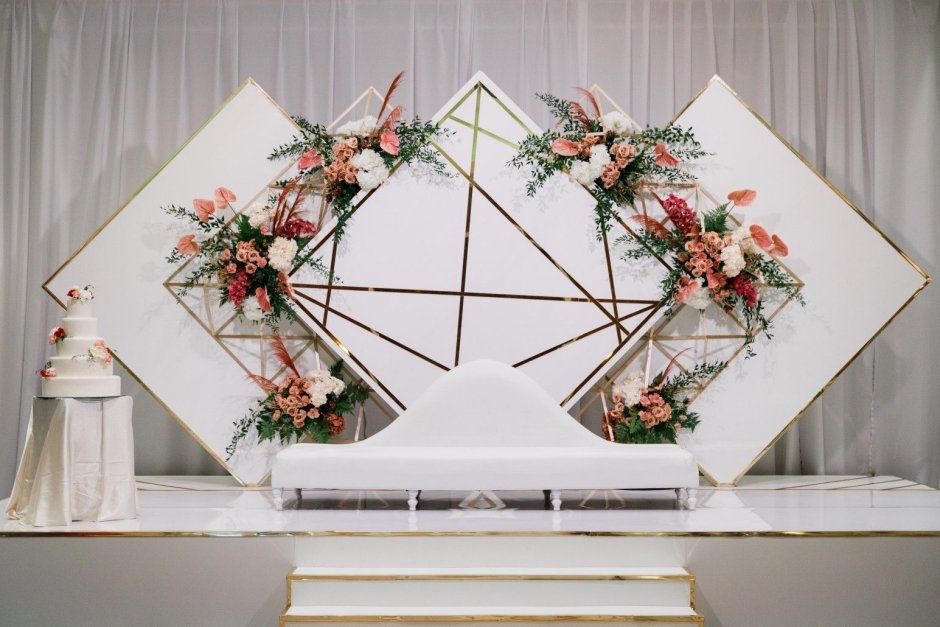 Геометрический декор на свадьбу