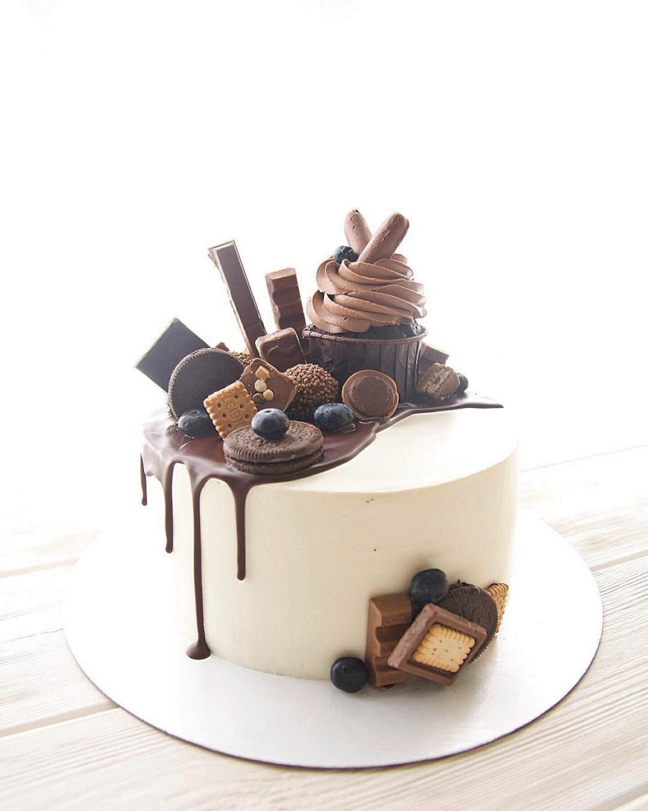 Декор шоколадного торта для мужчины