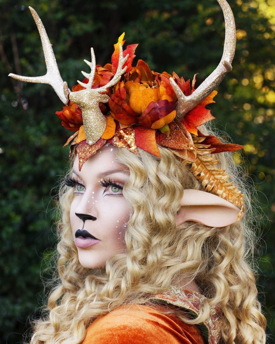 Осенний макияж на Хэллоуин