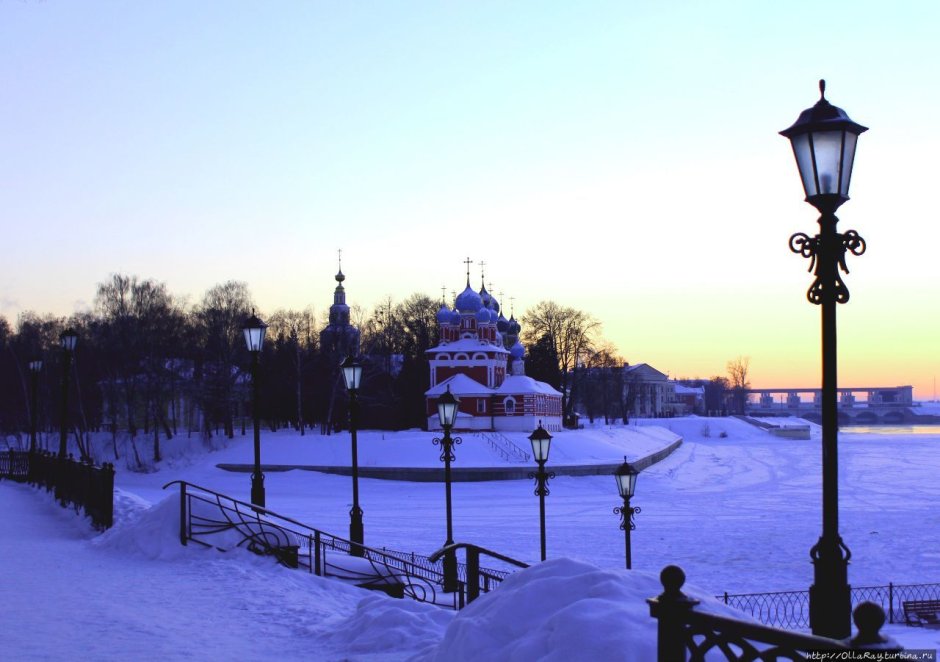 Углич Волга зимой