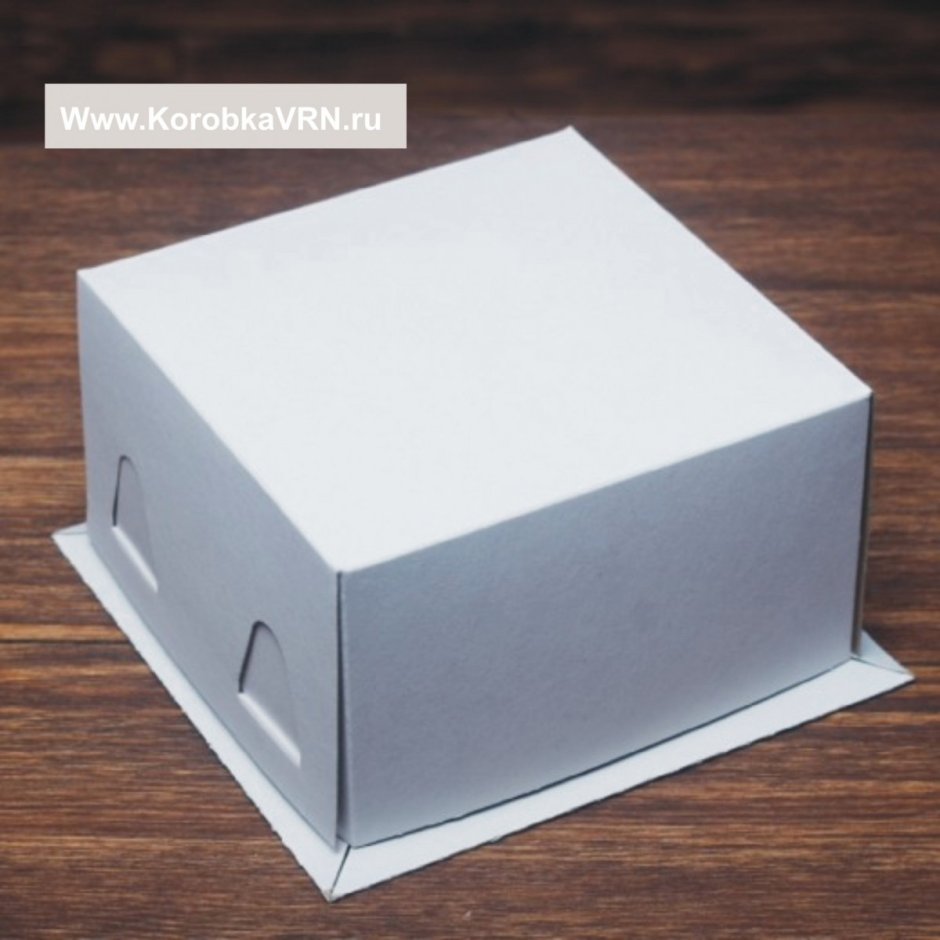 Коробка для торта с ручкой и окошком, 280*280*200 мм белая гофрокартон