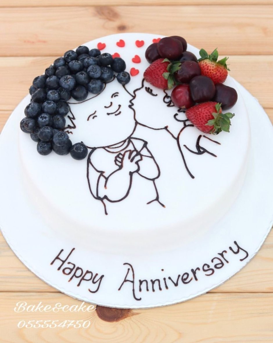 Декор торта на годовщину свадьбы