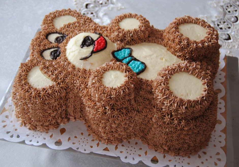 Торт медведь классический