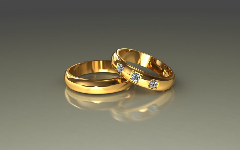 Свадебные кольца классические