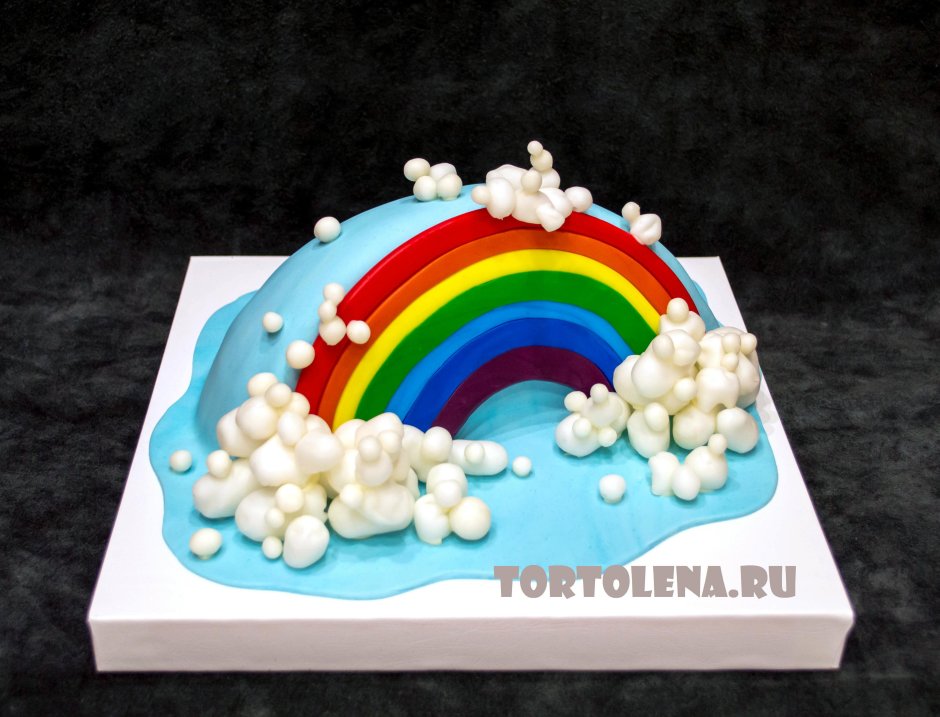 Торт в форме радуги