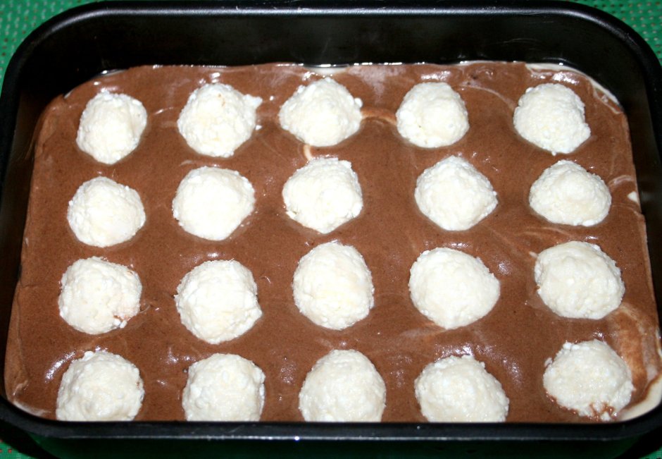 Торт шариками со сметанным кремом