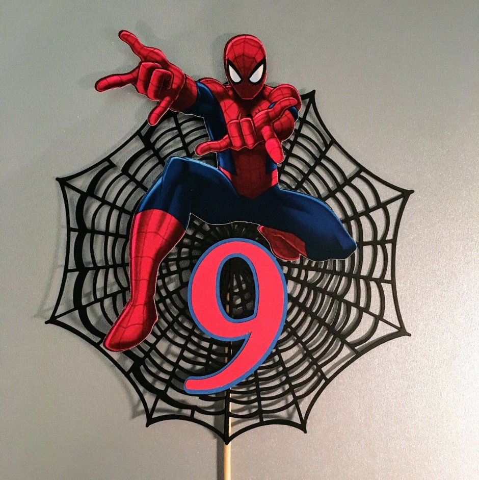 Цифра 5 в стиле человек паук