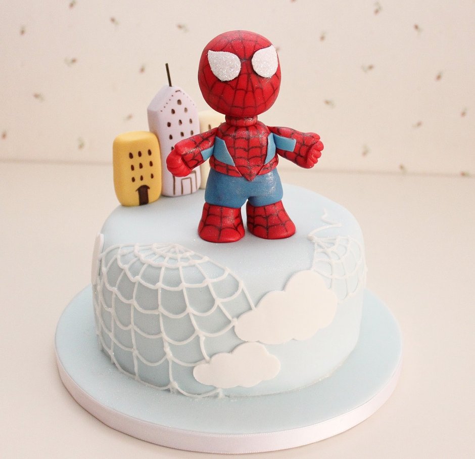 Торт для мальчика лего человек паук белый