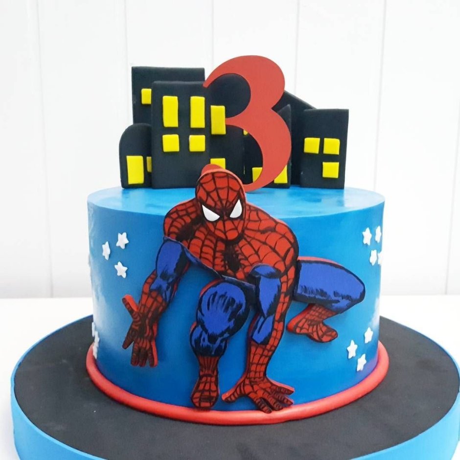 Торт с человеком пауком для мальчика 7 лет
