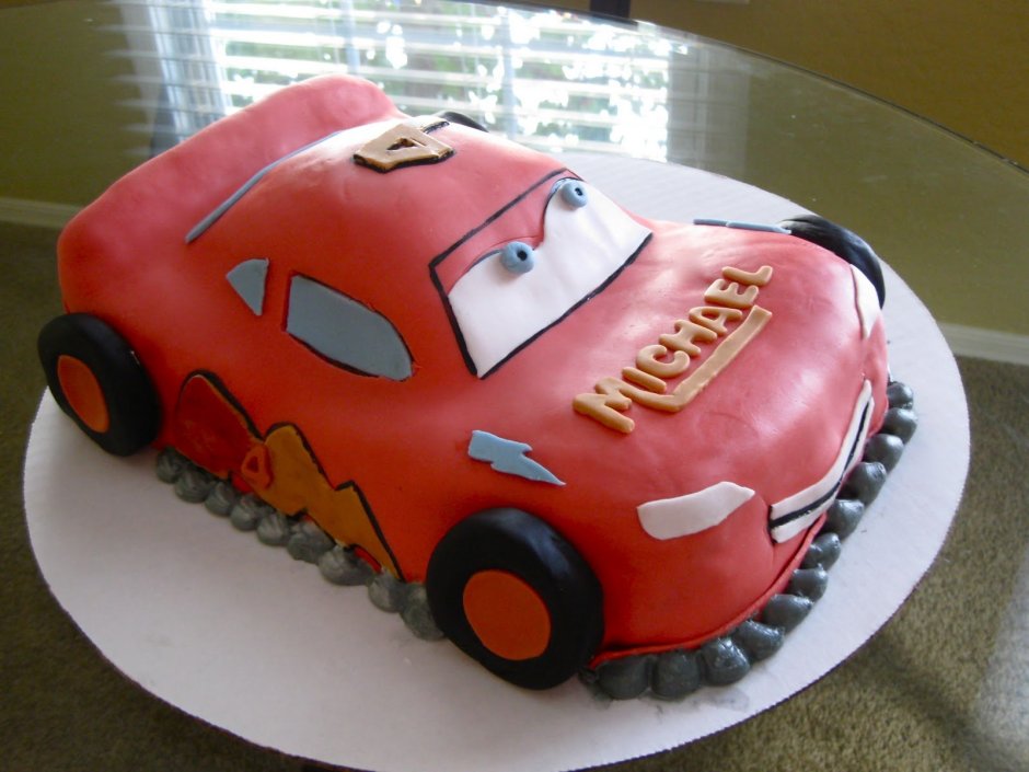 Торт машина мальчику на день рождения 4годика