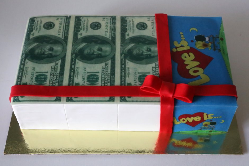 Торт пачка денег