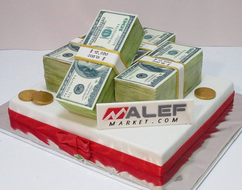 Торт пачка денег