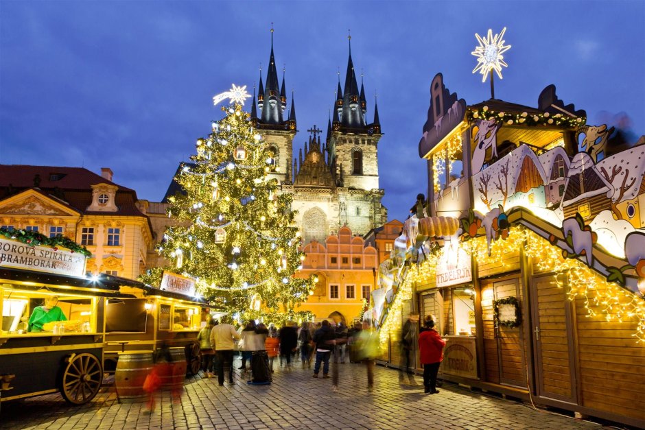 Прага Рождественская ярмарка Староместская площадь