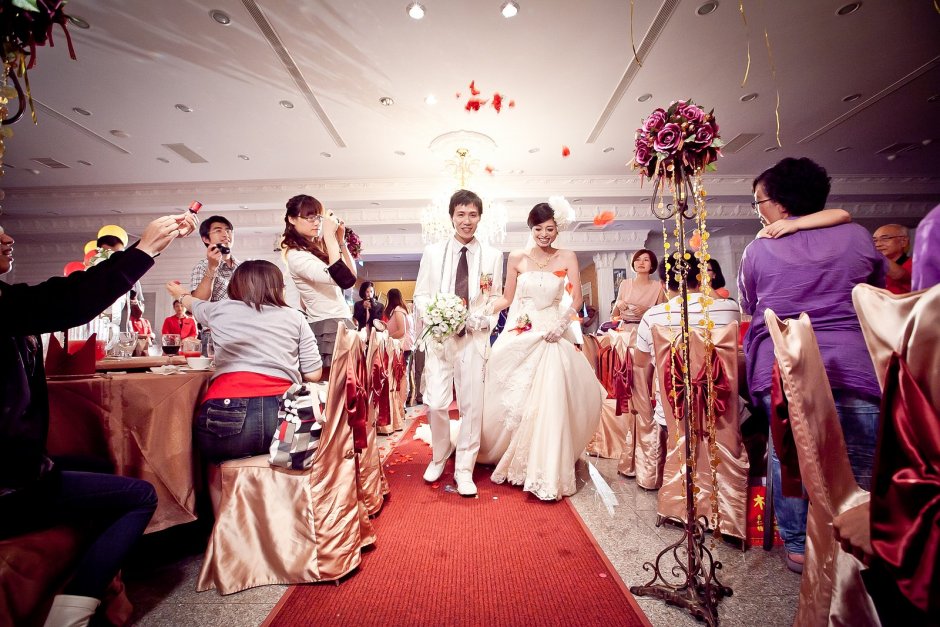 Китайская свадьба в бежевых тонах