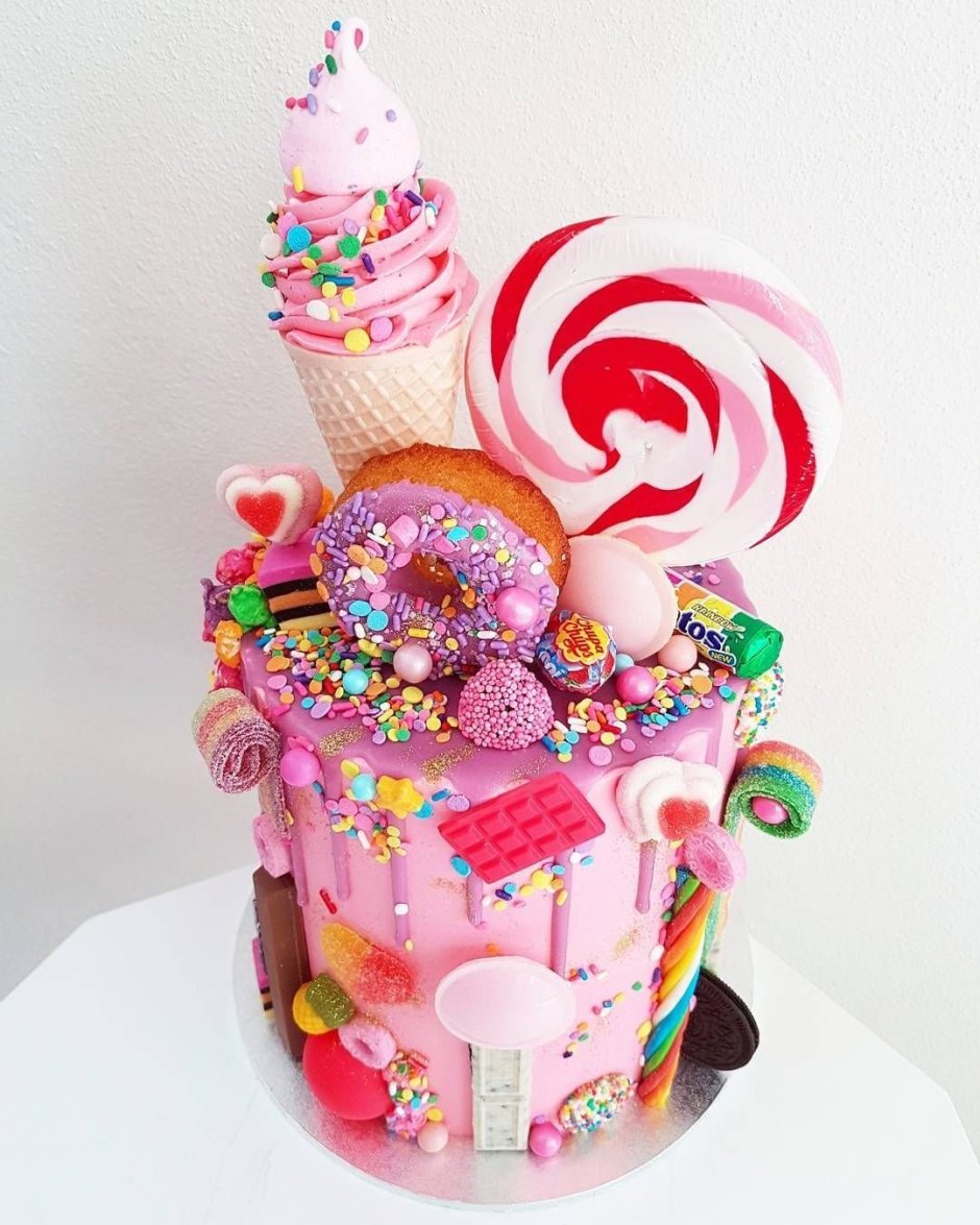 Тортик со сладостями для девочки