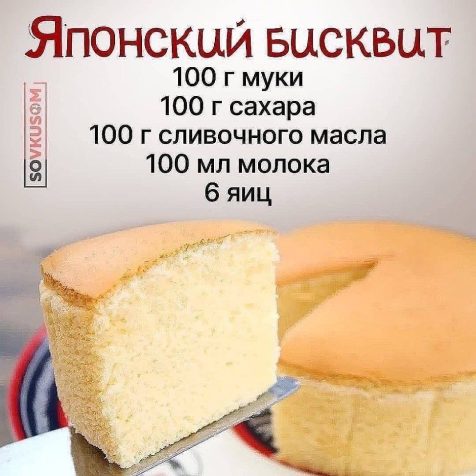 Бисквит для несладкого торта