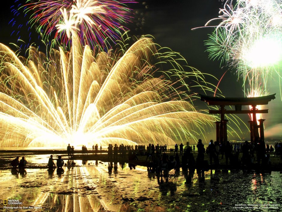 Фестиваль фейерверков в Японии