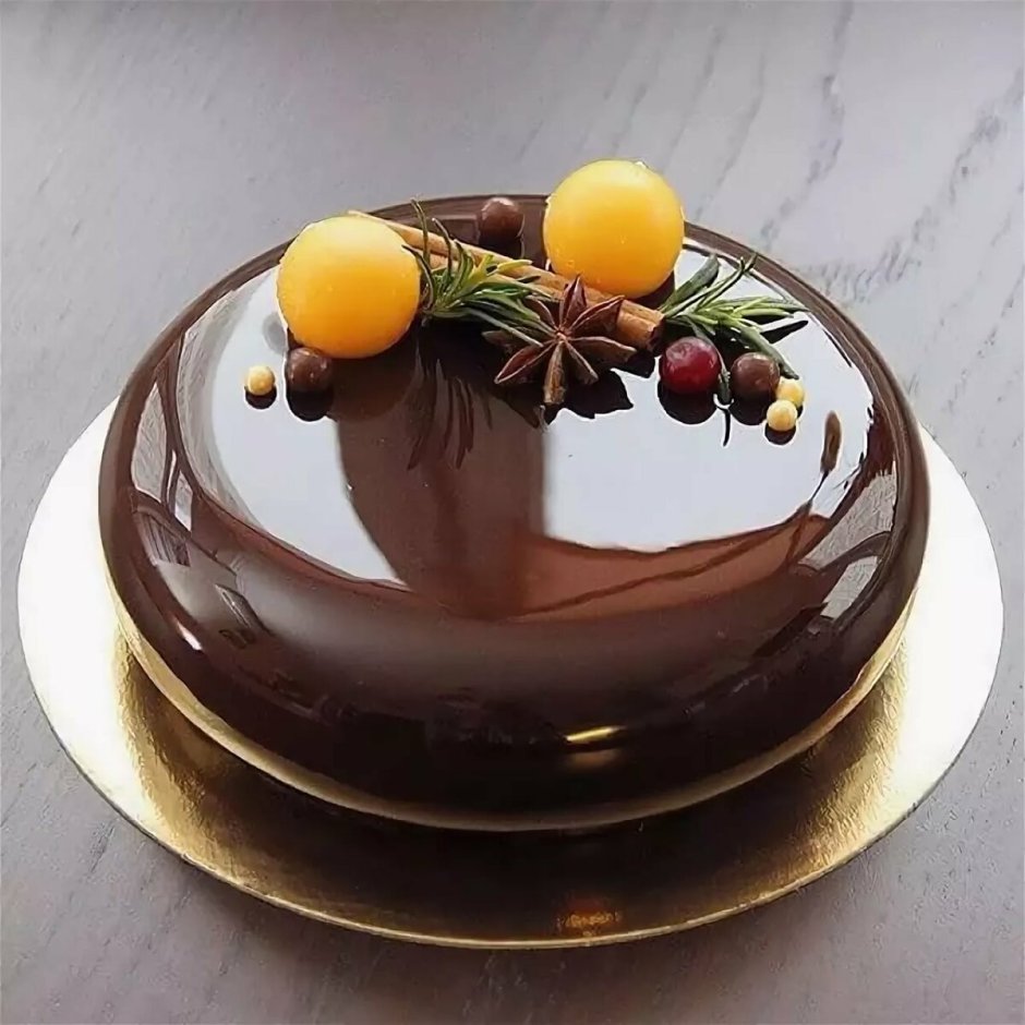 Торт с декором шоколадный Твист