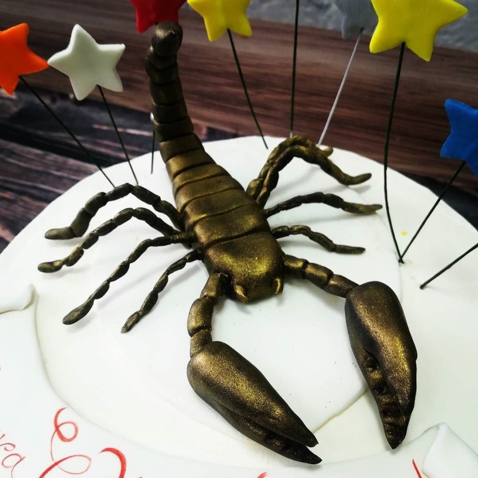 Торт со скорпионом на день рождения мужчине