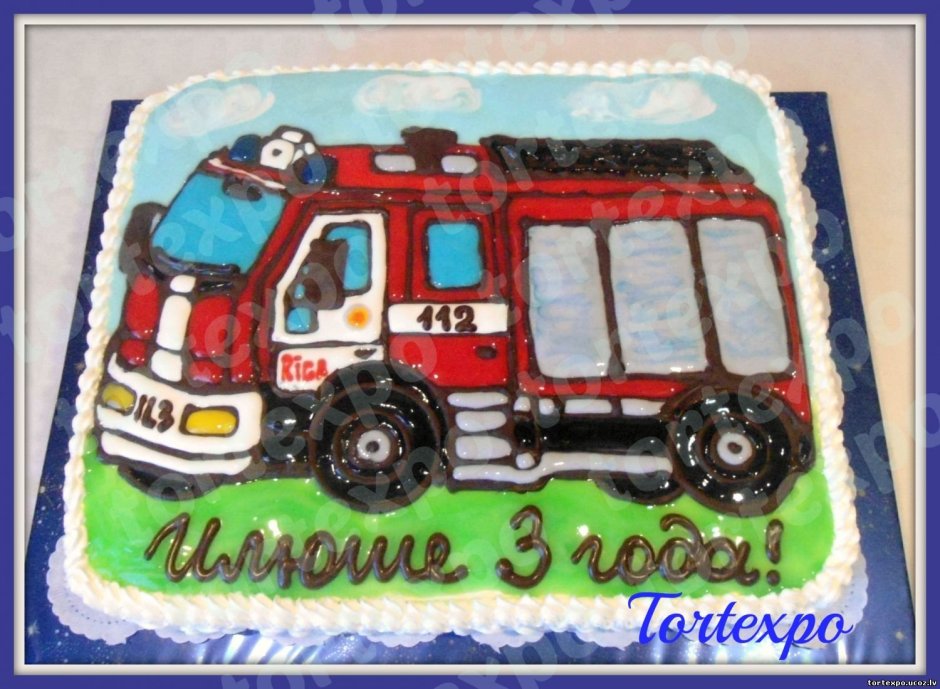 Торт водителю пожарного автомобиля