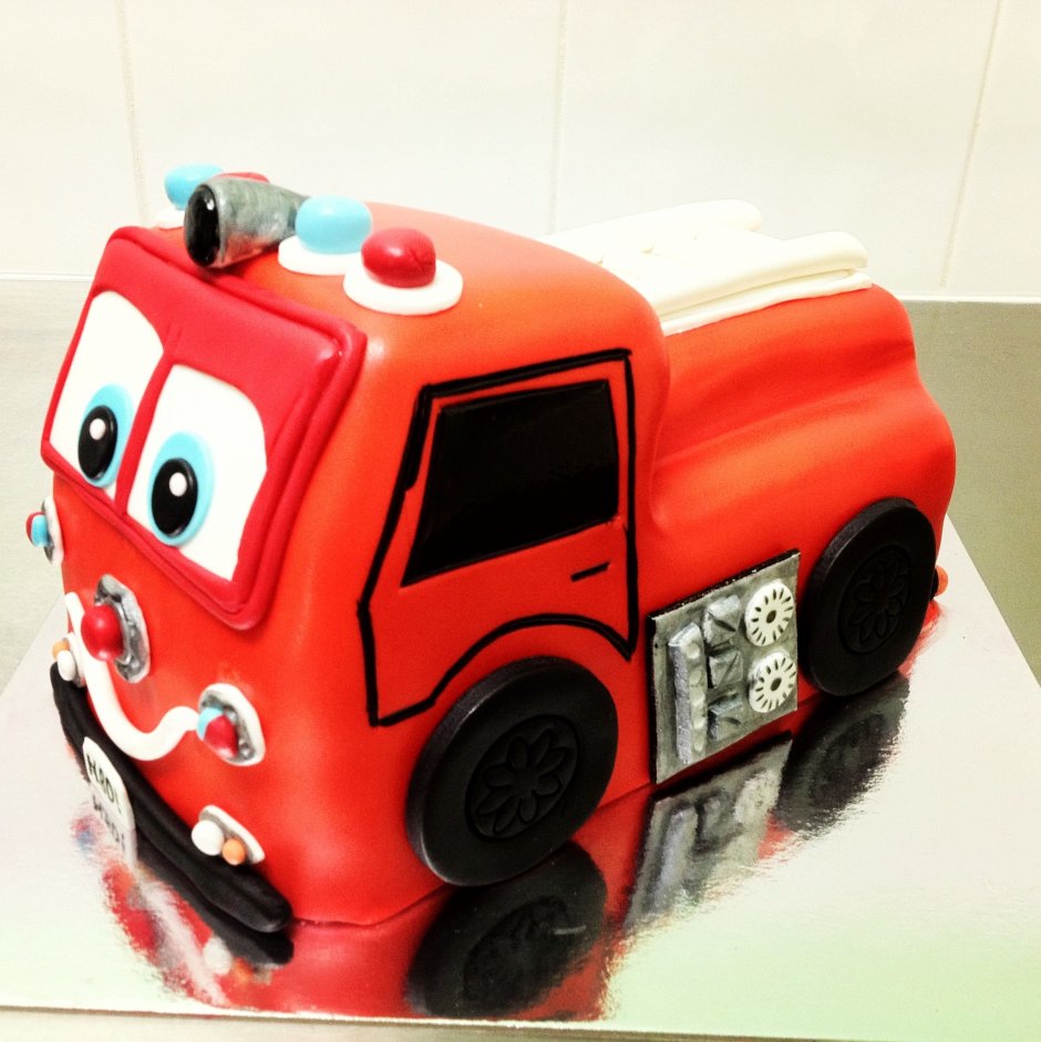 Торт пожарная машина мастер класс