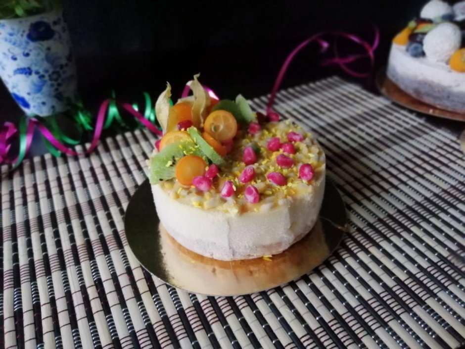 Торт rawcake маракуйя-базилик