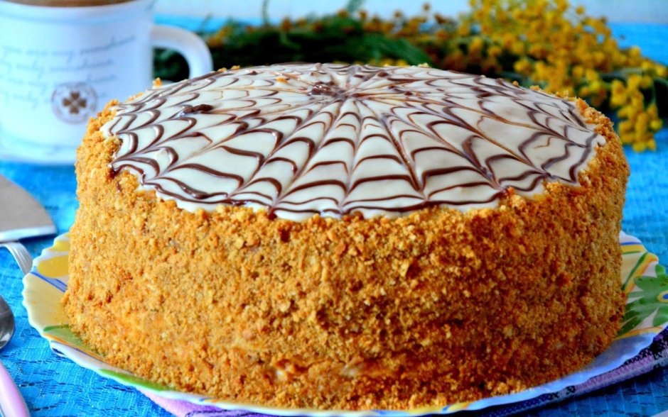 Медовый бисквит для торта пышный и простой