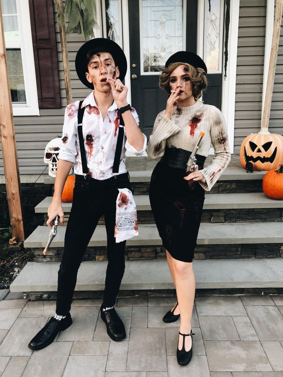Бонни и Клайд костюмы на Хэллоуин