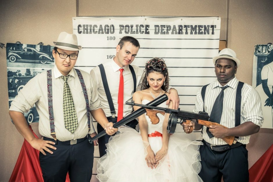 Свадьба стиле Чикаго гангстеров Чикаго