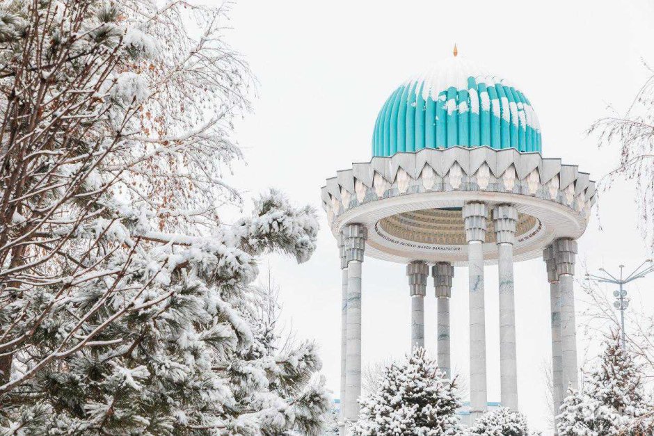 Узбекистан Ташкент зимой