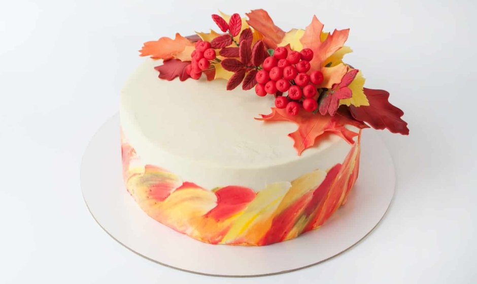 Осенний торт на день рождения