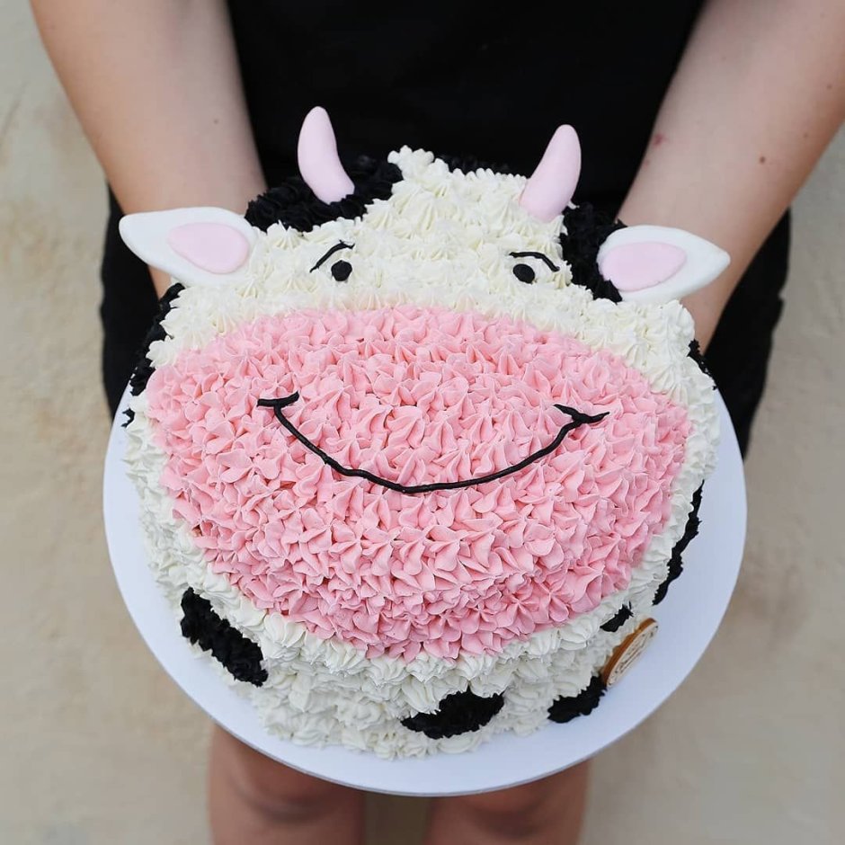 Торт с коровой для девочки