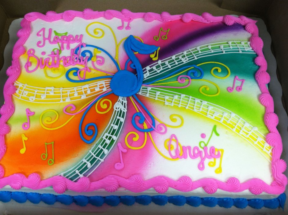 Торт музыкальный для девочки